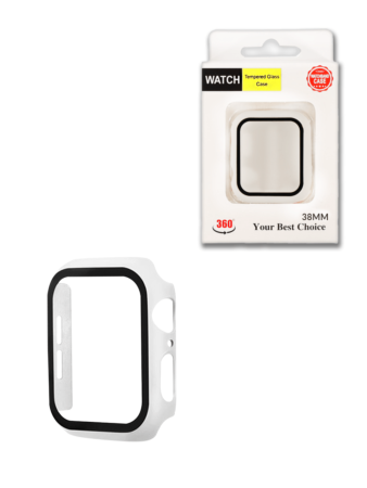 iWatch 38mm Hard PC Bumper Case with Tempered Glass - 6 (Only Ground Shipping)