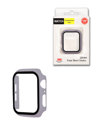 iWatch 38mm Hard PC Bumper Case with Tempered Glass - 7 (Only Ground Shipping)