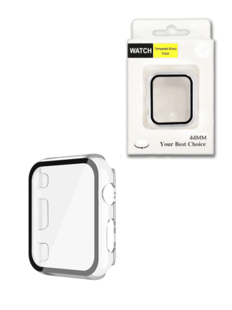 iWatch 44mm Hard PC Bumper Case with Tempered Glass - CLEAR (Only Ground Shipping)