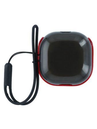 Galaxy Buds Pro / Buds 2 Pro / Buds 2 / Buds FE / Buds Live Transparent Case - BLACK & RED (Only Ground Shipping)