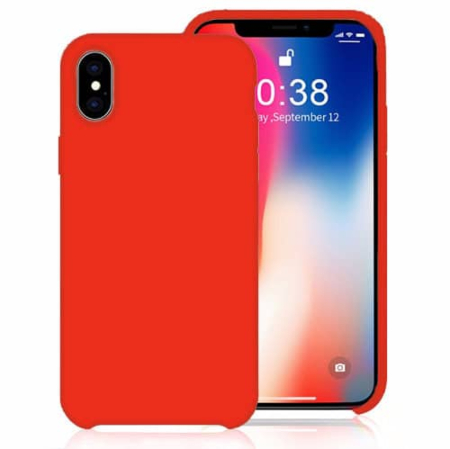 Soft Solid Silicone Case (Full Bottom Open) - CANDY APPLE for iPhone XR (Only Ground Shipping)