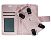 YUW-Medium (5.0"-5.2") Universal Wallet Case with 360 Degree Rotating  Swivel Stand - PINK (Only Ground Shipping)