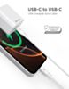 PowerPeak ECONOMY USB C-C Cable (WHITE) (6ft) (60W) (Only Ground Shipping)