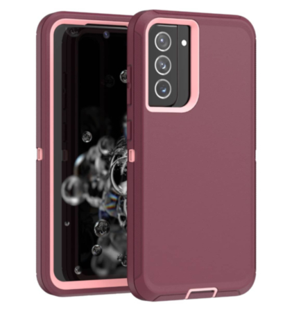 Heavy Duty Case for Galaxy S20 FE (MAROON & PINK) (Only Ground Shipping)