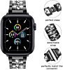 iWatch (38/40/41mm) Diamond Rhinestone Stainless Steel Metal Strap - BLACK (Only Ground Shipping)