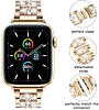 iWatch (38/40/41mm) Diamond Rhinestone Stainless Steel Metal Strap - GOLD (Only Ground Shipping)