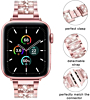 iWatch (42/44/45/49mm) Diamond Rhinestone Stainless Steel Metal Strap - PINK (Only Ground Shipping)