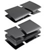 Faceplate Cover (BLACK) for PlayStation 5 Pro (Digital Edition) (NO LOGO) (Only Ground Shipping)