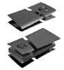 Faceplate Cover (BLACK) for PlayStation 5 Pro (Digital Edition) (V2) (NO LOGO) (Only Ground Shipping)