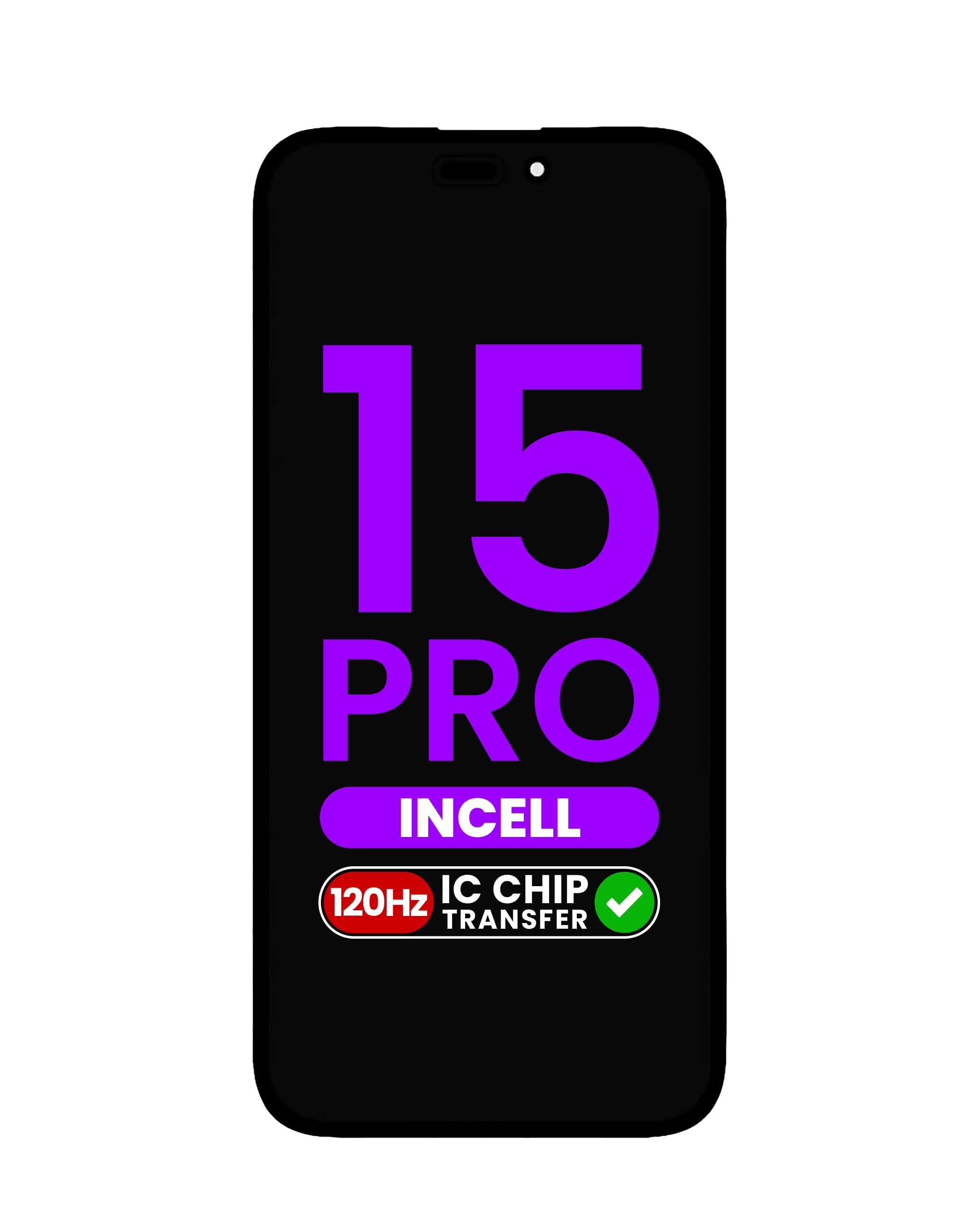 LCD Assembly for iPhone 15 Pro (Aftermarket Incell / QV7) (IC