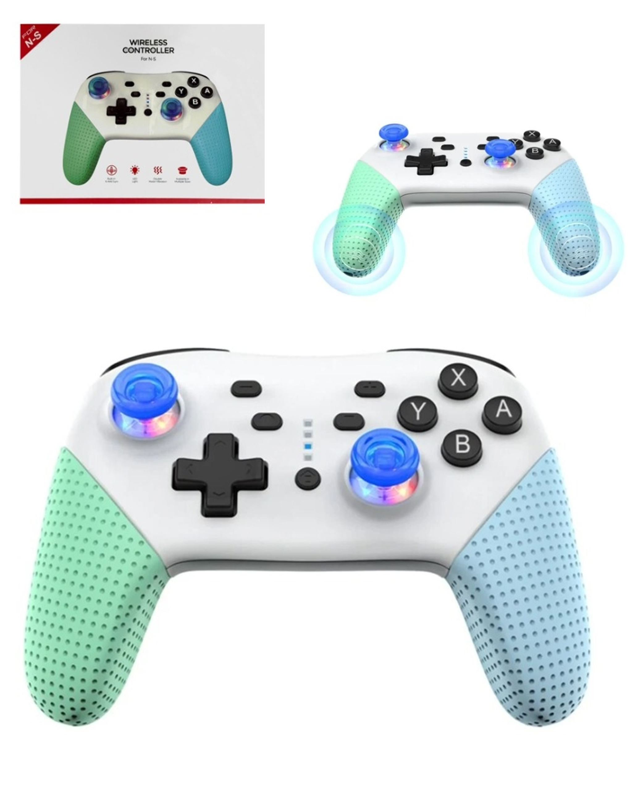 Dobe Bluetooth Controller with Double Motor Vibration for Nintendo Switch  (Only Ground Shipping)