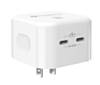 PowerPeak Dual USB-C PD Wall Power Adapter - (WHITE) (35W) (Only Ground Shipping)