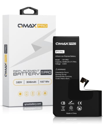 Grab the wholesale deals on the QMAX Pro replacement battery for iPhone 11 Pro, 3046 mAh.

