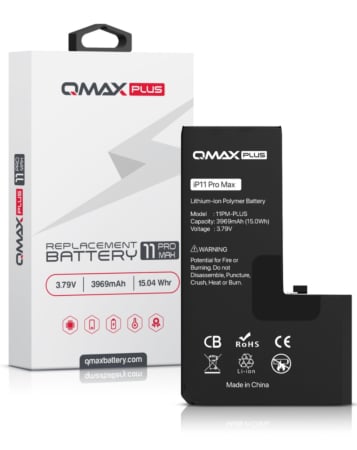 Purchase the QMAX Plus replacement battery for iPhone 11 Pro Max, 3969 mAh.
