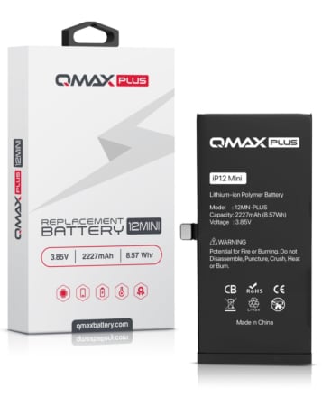 QMAX Plus Replacement Battery for iPhone 12 Mini (2227 mAh) (Only Ground Shipping)