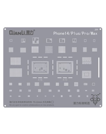QianLi Bumblebee QS209 Stencil for iPhone 14 / 14PL / 14P / 14 PM (Not Returnable)
