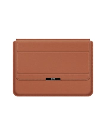EVO Laptop & iPad 14" Leather Sleeve Pouch Bag - BROWN (Only Ground Shipping)
