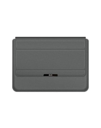 EVO Laptop & iPad 14" Leather Sleeve Pouch Bag - GRAY (Only Ground Shipping)