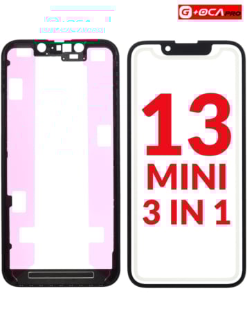 Stock up on the 3-in-1 Front Glass, Frame, and OCA for iPhone 13 Mini G Plus OCA Pro.

