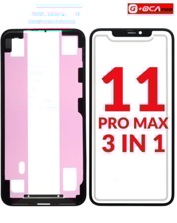 Purchase the premium 3-in-1 set with Front Glass, Frame, and OCA for iPhone 11 Pro Max, G Plus OCA Pro.