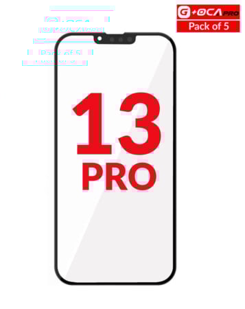 Grab the wholesale deals on the Front Glass w OCA Pack of 5 for iPhone 13 Pro G+ Oca Pro.
