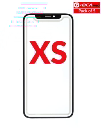 Stock up on the front glass with OCA for iPhone XS, G+ OCA Pro, pack of 5.