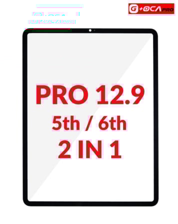 G+Oca Pro iPad Pro 12.9 5th / 6th Generation Front Glass with OCA (2 in 1) (BLACK)