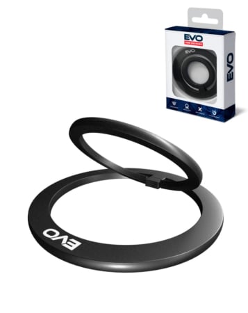 EVO Magnetic Phone Ring Compatible with Wireless Charging - BLACK (Only Ground Shipping)
