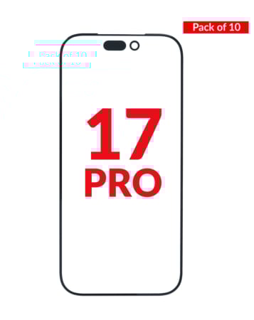 Front Glass with OCA (Pack of 10) for iPhone 17 Pro (Premium)