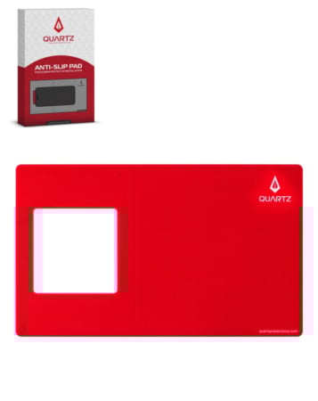 QUARTZ Anti-Slip Silicone Pad for Tempered Glass Installation (RED)