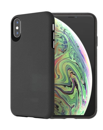 Shock Absorption Protective Dual Layer Case - BLACK for iPhone XS Max (Only Ground Shipping)