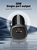 LDNIO C106 PD QC4.0 Dual USB-C Car Charger with USB C-C Cable (3ft) (30W) (Only Ground Shipping)