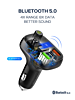 LDNIO C704Q Bluetooth 5.0 FM with 2X USB A+C Car Charger with USB A-C Cable (3ft) (30W) (Only Ground Shipping)