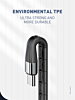 LDNIO LS50 USB A-L Non-MFI TPE Bracelet Charging Cable (WHITE) (0.5ft) (12W) (Only Ground Shipping)