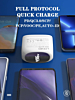 LDNIO A2522C QC3.0+PD Dual USB A Wall Charger with USB C-L Non-MFI Cable (3ft) (30W) (Only Ground Shipping)