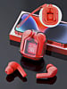 Mini Clear Sport Earbuds - RED (Only Ground Shipping)