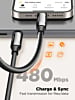 LDNIO LC921-240W PD-3.1 USB C-C Fast Charging Cable (BLACK) (6ft) (240W) (Only Ground Shipping)