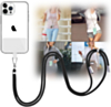 Mobile Phone Straps with Card Holder (2ft) - BLACK (Only Ground Shipping)