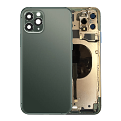 Back Housing Frame with Small Components Pre-Installed for iPhone 11 Pro Max (NO LOGO) (MIDNIGHT GREEN)
