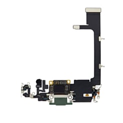 Order the charging port flex cable in green for iPhone 11 Pro, OEM pull.

