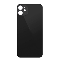 Back Glass with Bigger Camera Hole for iPhone 12 (NO LOGO) (BLACK)