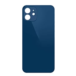Back Glass with Bigger Camera Hole for iPhone 12 (NO LOGO) (BLUE)