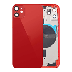 Back Housing Frame with Small Components Pre-Installed for iPhone 12 (NO LOGO) (RED)