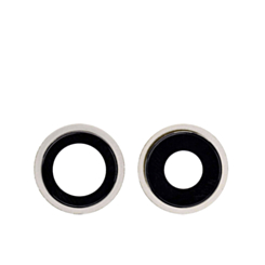 Back Camera Lens with Bracket for iPhone 12 / 12 Mini (WHITE) (2 Piece Set) (Premium)
