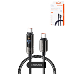 Toocki Touch Display USB C-C Super Fast Charging Data Cable with Display (GRAY) (100W) (3ft) (Only Ground Shipping)