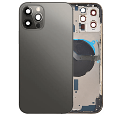Back Housing Frame with Small Components Pre-Installed for iPhone 12 Pro Max (NO LOGO) (GRAPHITE)