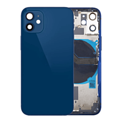 Back Housing Frame with Small Components Pre-Installed for iPhone 12 Mini (NO LOGO) (BLUE)
