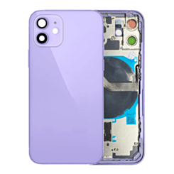 Back Housing Frame with Small Components Pre-Installed for iPhone 12 Mini (NO LOGO) (PURPLE)