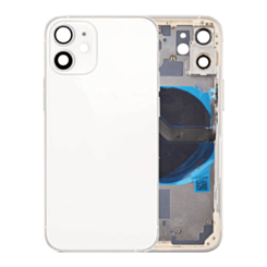 Back Housing Frame with Small Components Pre-Installed for iPhone 12 Mini (NO LOGO) (WHITE)