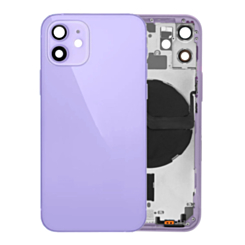 Back Housing Frame with Small Components Pre-Installed for iPhone 12 Mini (NO LOGO) (PURPLE) (International)